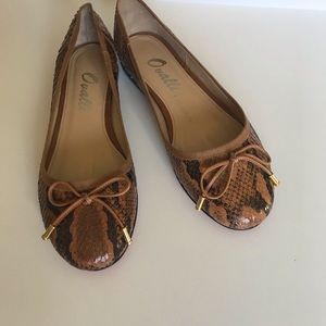 Snake Skin Ballerina Flats
